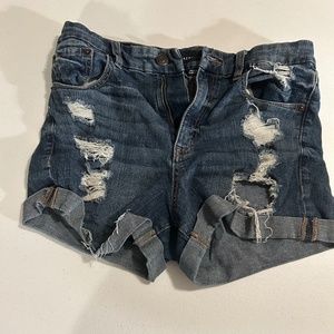 Aeropostale Ripped Jean Shorts